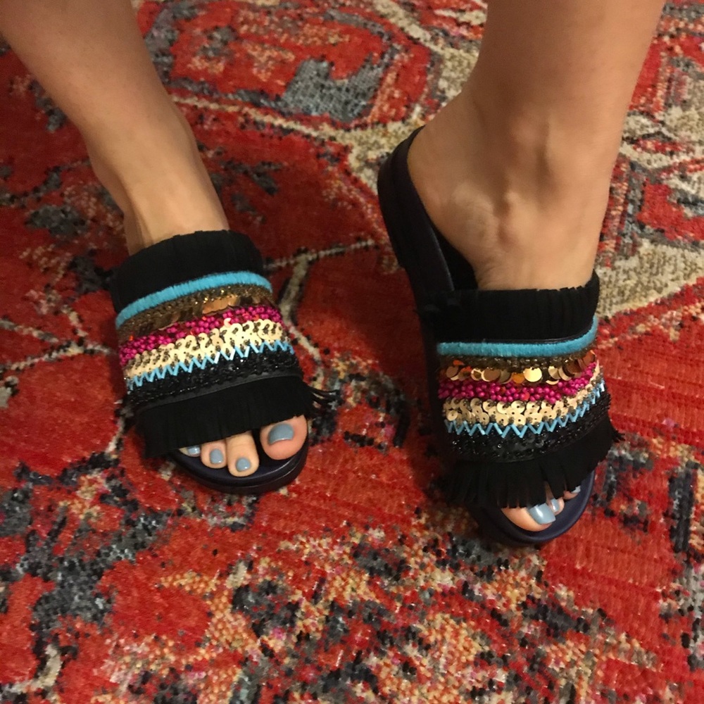 Embellished Tory Burch Slides